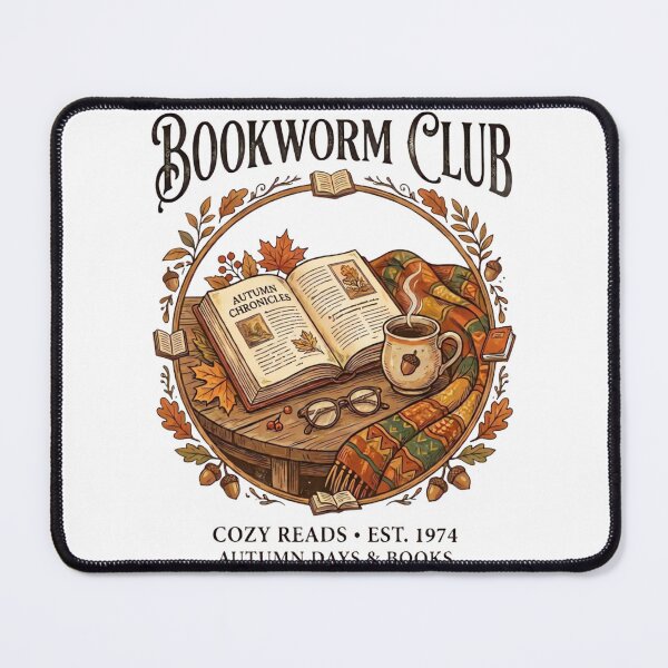 Item preview, Bookworm Club Cozy Autumn Chronicles Design Vintage Coffee & Book Aesthetic designed and sold by urbinet.
