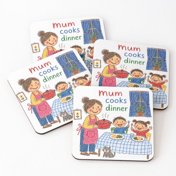 Item preview, Mum Cooks Dinner Child Drawing designed and sold by Podartfulpress.