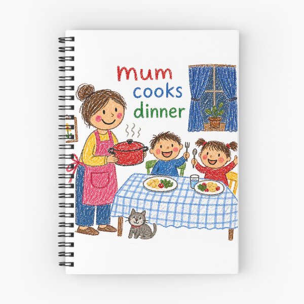 Item preview, Mum Cooks Dinner Child Drawing designed and sold by Podartfulpress.