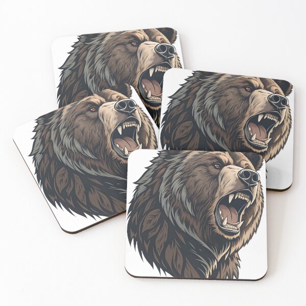 Item preview, Fierce Bear Head Vector | Aggressive Wild Bear Face | Powerful Animal Logo Design designed and sold by Studio Atharv.