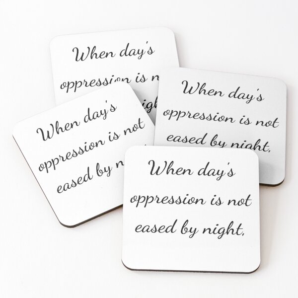 Item preview, "When day's oppression is not eased by night," - handwriting black designed and sold by ariksworld.