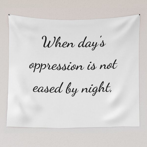 Item preview, "When day's oppression is not eased by night," - handwriting black designed and sold by ariksworld.