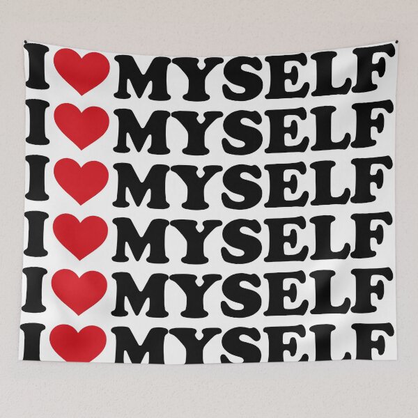 Item preview, I love Myself - I ♥ Myself – Simple Red Heart Self Love Text Design designed and sold by EmeraldeaArt.