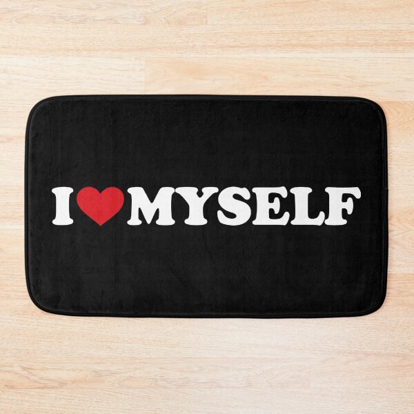 Item preview, I love Myself - I ♥ Myself – Simple Red Heart Self Love white Text Design designed and sold by EmeraldeaArt.