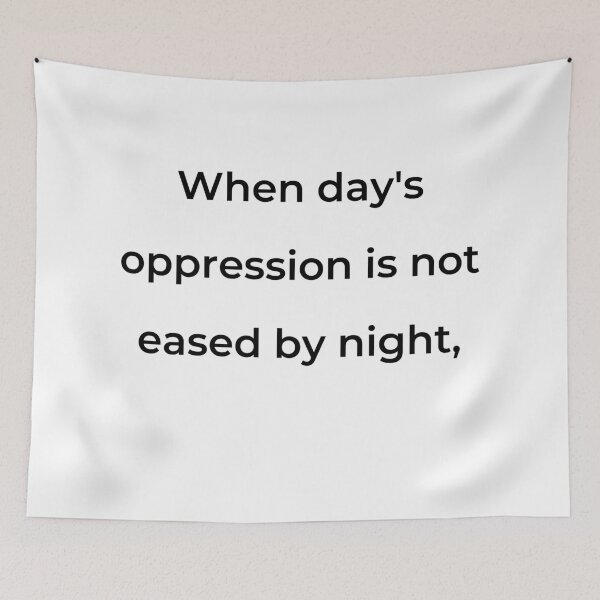 Item preview, "When day's oppression is not eased by night," - print black designed and sold by ariksworld.
