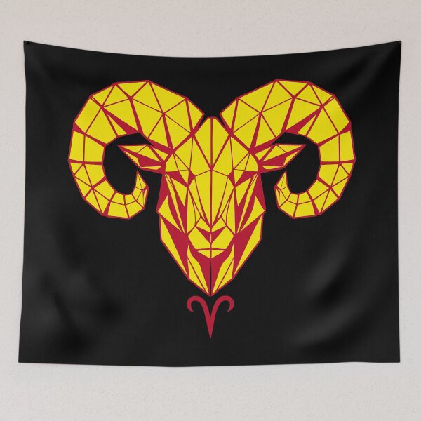 Item preview, Geometric Ram Aries – Strength & Courage designed and sold by ElvisU.