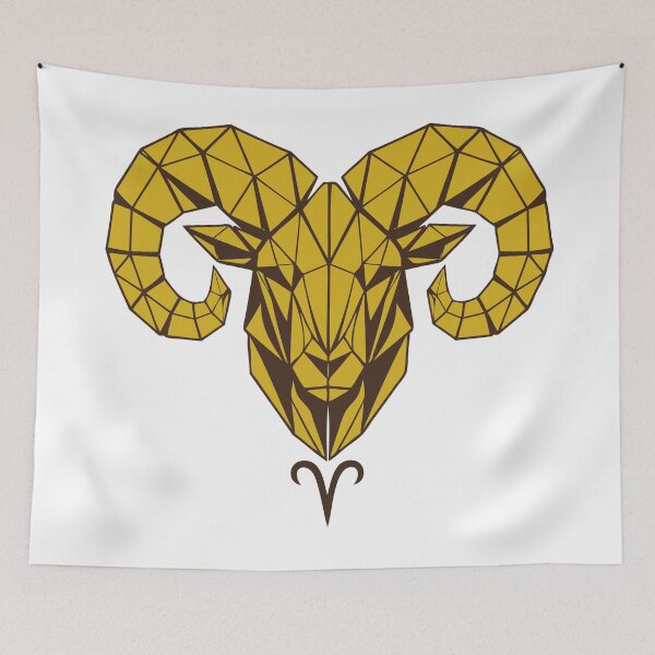 Item preview, Geometric Ram Aries – Strength & Courage designed and sold by ElvisU.