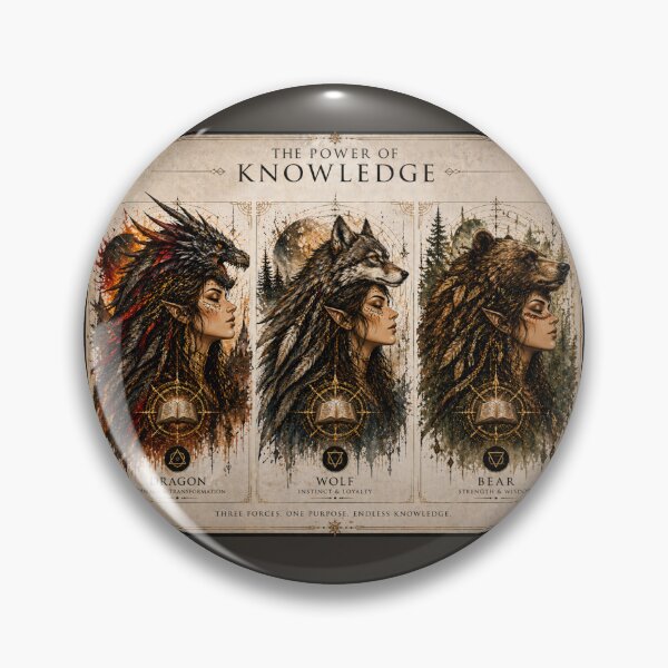 Item preview, The Power of Knowledge – Power & Instinct Bundle (Dragon, Wolf, Bear) designed and sold by InnerwayStudio.