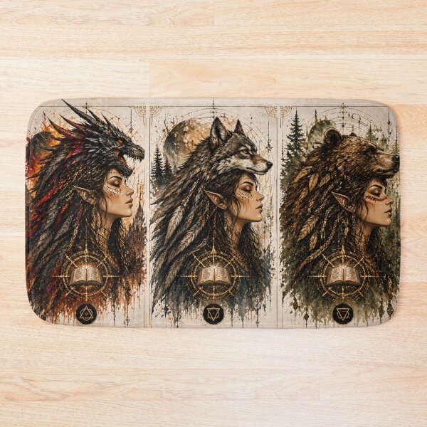 Item preview, The Power of Knowledge – Power & Instinct Bundle (Dragon, Wolf, Bear) designed and sold by InnerwayStudio.