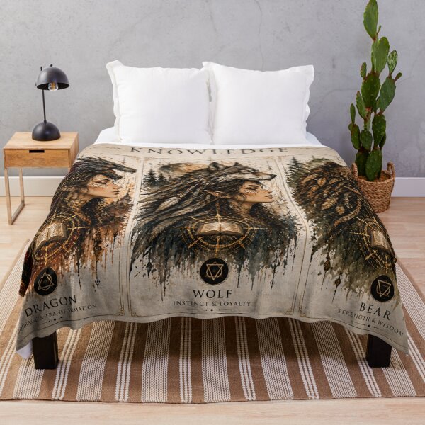Item preview, The Power of Knowledge – Power & Instinct Bundle (Dragon, Wolf, Bear) designed and sold by InnerwayStudio.