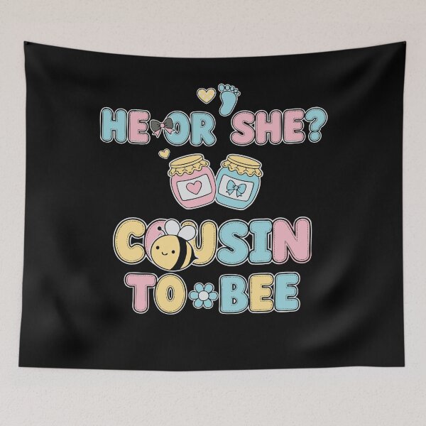 Item preview, Gender Reveal He Or She Cousin To Bee Baby Shower designed and sold by LuminOrb.