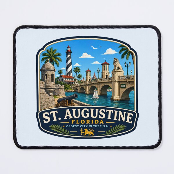 Item preview, St. Augustine, Florida - Bridge of Lions & Lighthouse designed and sold by Myra365Art.