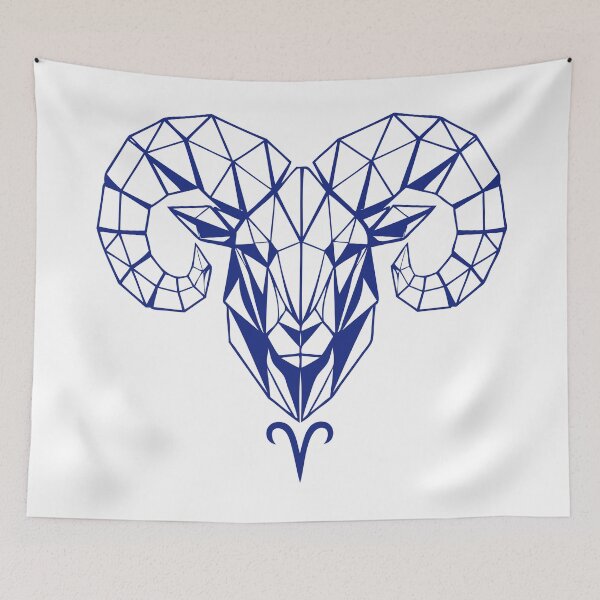 Item preview, Geometric Ram Aries – Strength & Courage designed and sold by ElvisU.