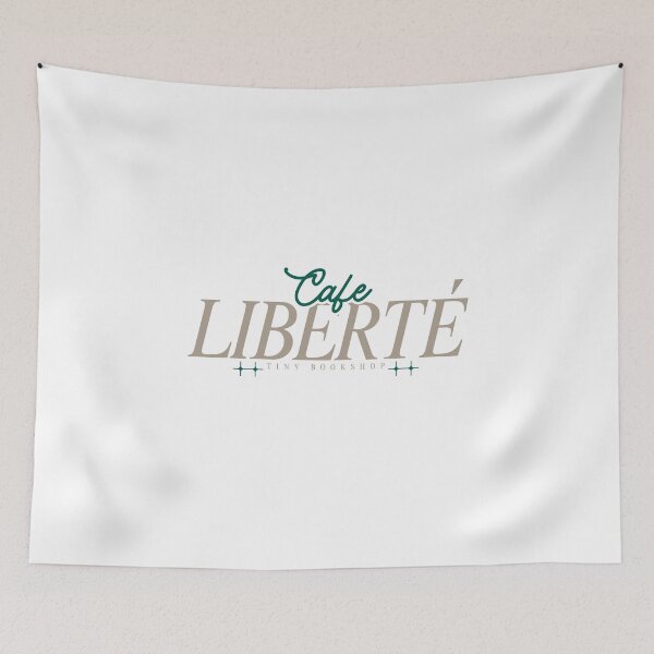 Item preview, Cafe Liberte Tiny Bookshop designed and sold by heyhuecreatives.