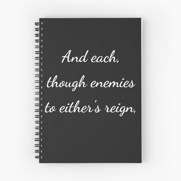 Item preview, "And each, though enemies to either's reign," - handwriting white designed and sold by ariksworld.