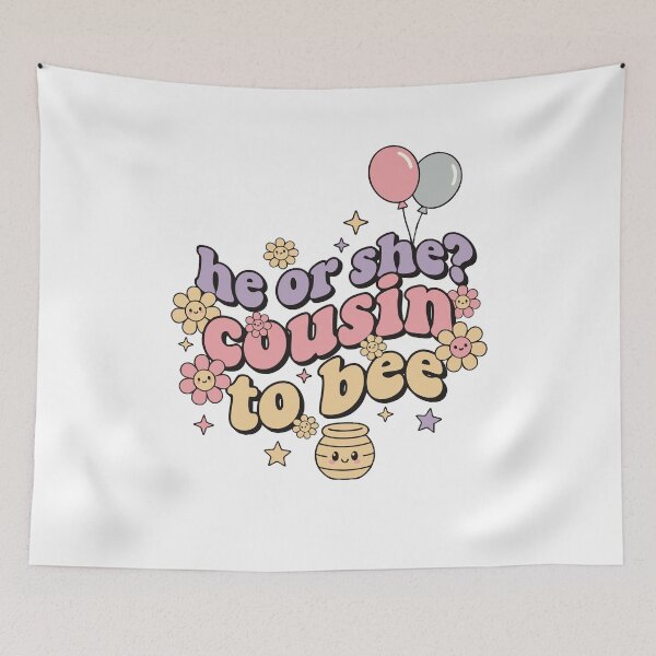 Item preview, Gender Reveal He Or She Cousin To Bee Baby Shower designed and sold by LuminOrb.