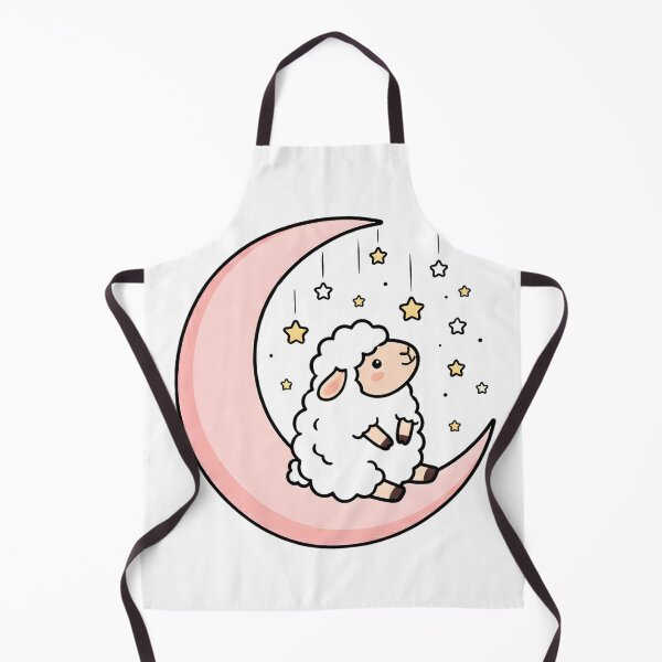 Item preview, Cute Bold Outline Sheep on Moon and Stars designed and sold by TheCuriousPawn.