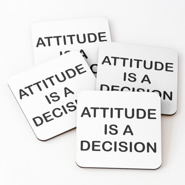Item preview, Attitude Is a Decision – Simple Black Text Motivational Quote designed and sold by EmeraldeaArt.