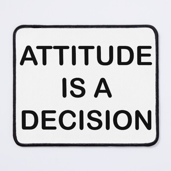 Item preview, Attitude Is a Decision – Simple Black Text Motivational Quote designed and sold by EmeraldeaArt.