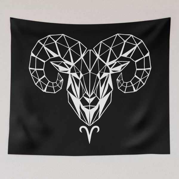 Item preview, Geometric Ram Aries – Strength & Courage designed and sold by ElvisU.