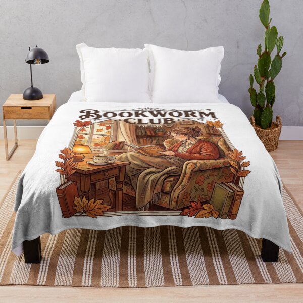Item preview, Bookworm Club Cozy Autumn Reading Scene Vintage Coffee & Book Lover Design designed and sold by urbinet.