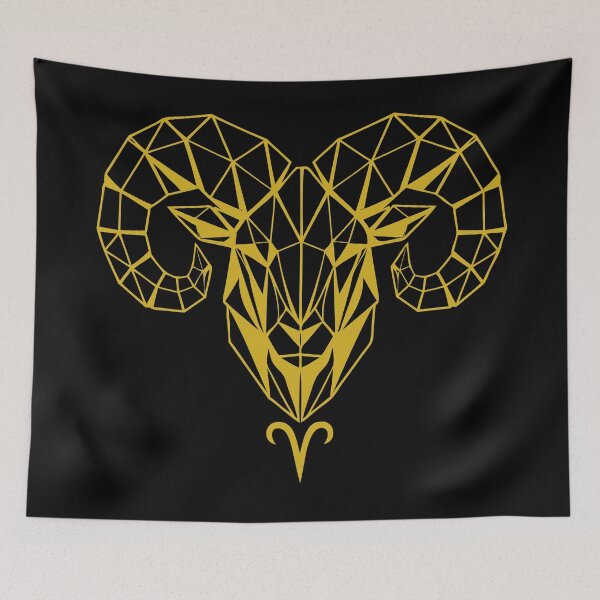 Item preview, Geometric Ram Aries – Strength & Courage designed and sold by ElvisU.