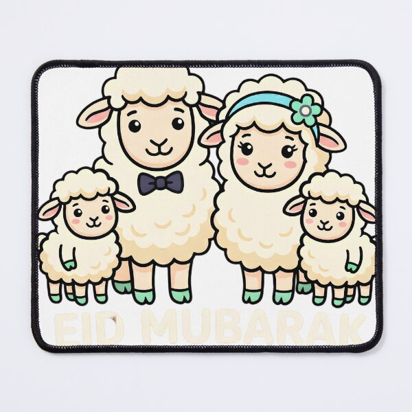 Item preview, Adorable Sheep Family Eid Mubarak Family 2026 designed and sold by TheCuriousPawn.