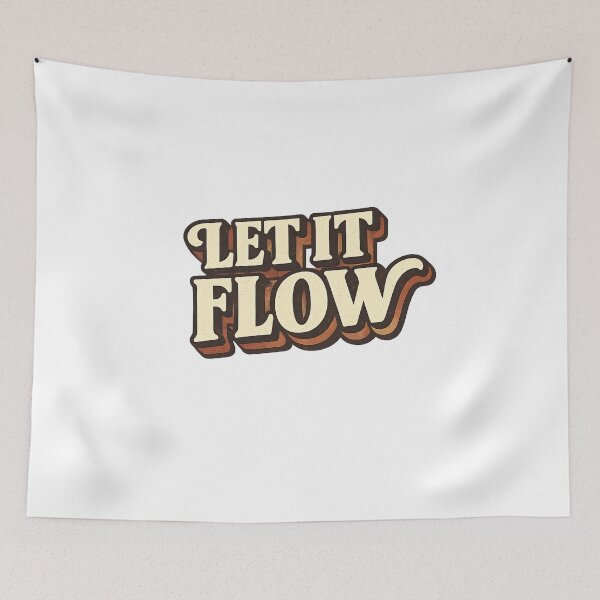 Item preview, Let It Flow Retro Vibes Design | Hippie Style Typography designed and sold by FindYouByZ.
