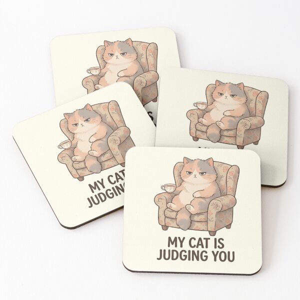Item preview, My Cat Is Judging You - Grumpy Calico Cat in Floral Armchair T-Shirt designed and sold by ZyxDes.