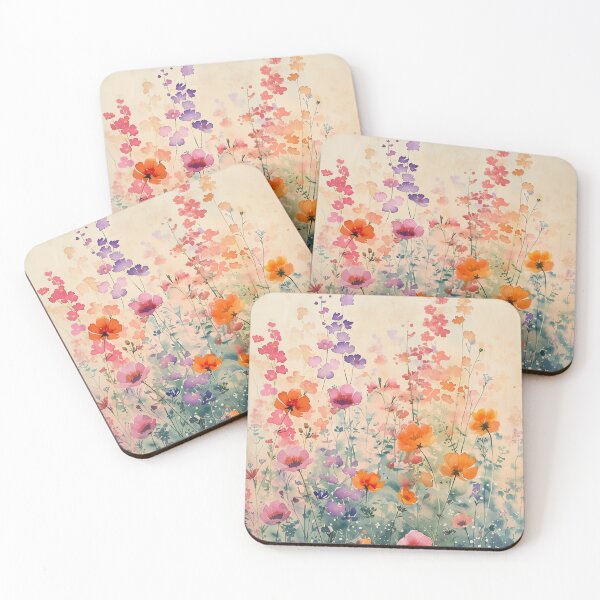 Item preview, Colorful Watercolor Wildflower Meadow With Poppies designed and sold by solynneart.