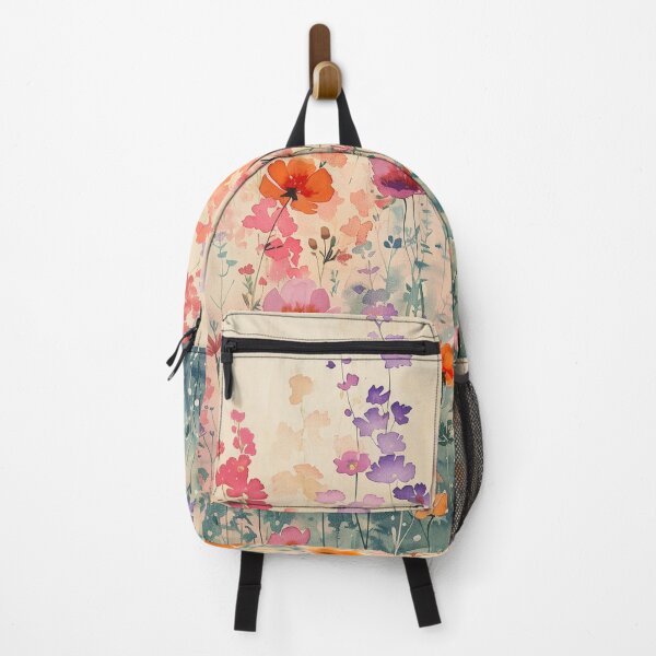Item preview, Colorful Watercolor Wildflower Meadow With Poppies designed and sold by solynneart.