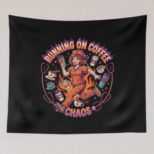 Item preview, Sagittarius Nurse – Running On Coffee Chaos And Good Intentions Funny Gift designed and sold by Im-Ara.