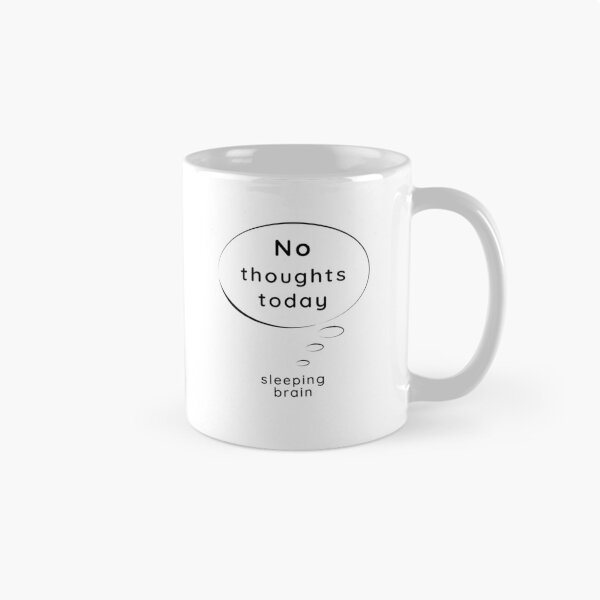 Artikelvorschau, No Thoughts Today Sleeping Brain – Clean Black Minimal Aesthetic Meme entworfen und verkauft von unique art and design.