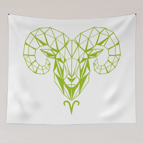 Item preview, Geometric Ram Aries – Strength & Courage designed and sold by ElvisU.