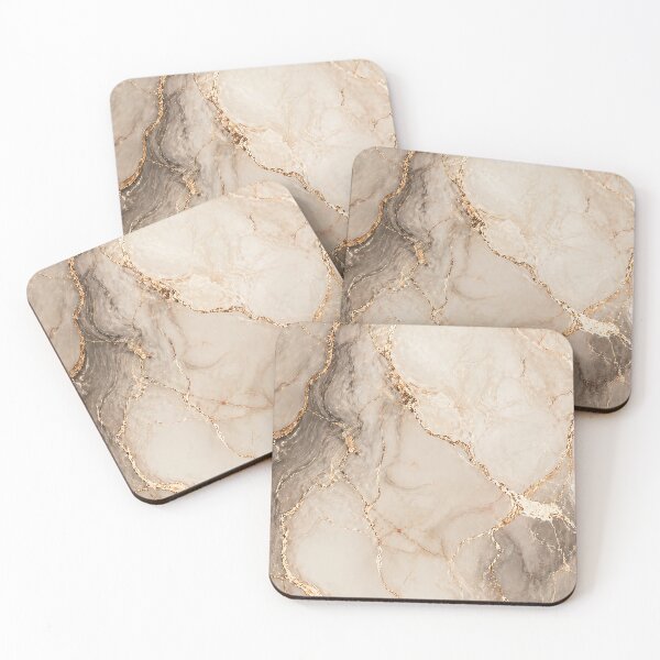 Item preview, White Marble & Gold Vein Luxe Design | Cream Stone Aesthetic | Sovereign Stone Collection designed and sold by Artkitokri.