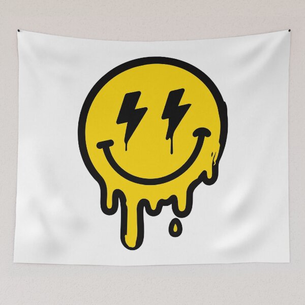 Item preview, Smiley With Lightning Eyes Skateboard Graffiti Sticker – Urban Street Art Skater Sticker designed and sold by Olivra.