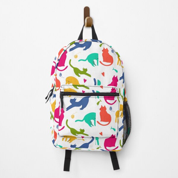 Item preview, Colorful Minimalist Cat Pattern - Cute Retro Pop Art Kittens Seamless Design designed and sold by crystalar95.