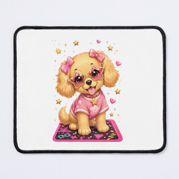 Item preview, Starry-Eyed Puppy Critter - Pink Arcade Bliss designed and sold by Ashley critters.