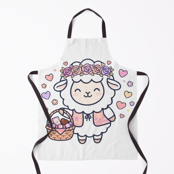 Item preview, Cute Kawaii Eid Sheep with Flower Crown designed and sold by TheCuriousPawn.