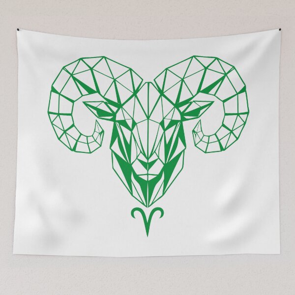 Item preview, Geometric Ram Aries – Strength & Courage designed and sold by ElvisU.
