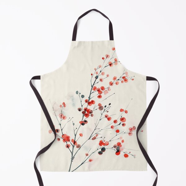 Item preview, Minimalist Watercolor Red Berry Branch designed and sold by solynneart.