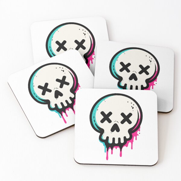 Item preview, Skull With X Eyes Skateboard Graffiti Sticker – Urban Street Skater Art Sticker designed and sold by Olivra.