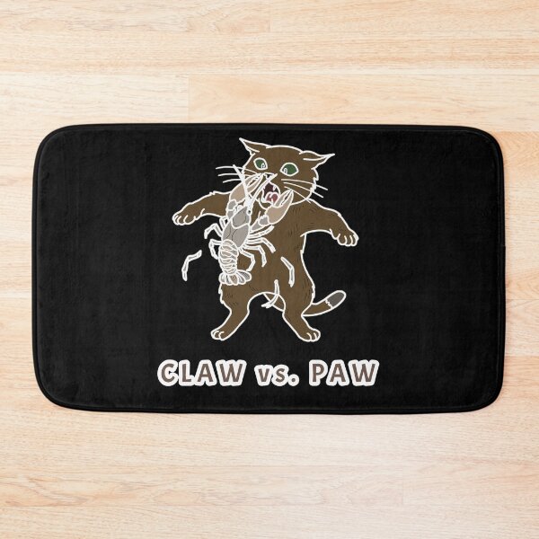Item preview, Brown Cat Fighting Crawfish Linework Graphic  designed and sold by LeshanArt.