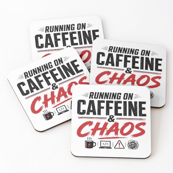 Item preview, Running On Caffeine And Chaos Funny Coffee designed and sold by the-dovlat.