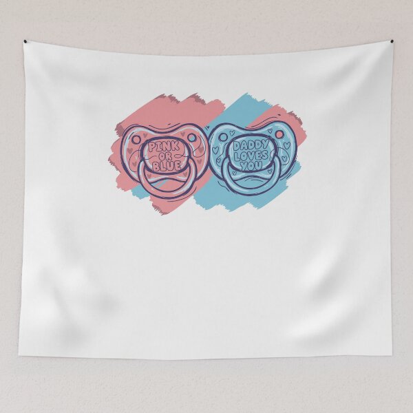 Item preview, Gender Reveal Baby Shower Pink Or Blue Daddy Loves designed and sold by LuminOrb.