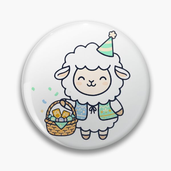 Item preview, Kawaii Eid al-Adha Fluffy Sheep Cartoon designed and sold by TheCuriousPawn.