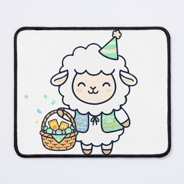 Item preview, Kawaii Eid al-Adha Fluffy Sheep Cartoon designed and sold by TheCuriousPawn.