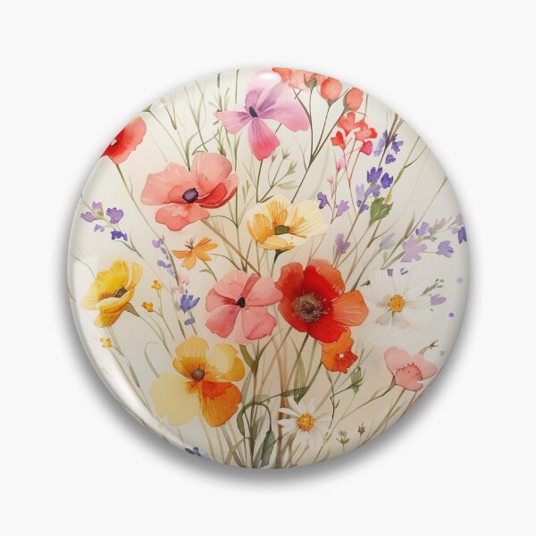 Item preview, Colorful Watercolor Wildflower Bouquet With Poppies And Daisies designed and sold by solynneart.