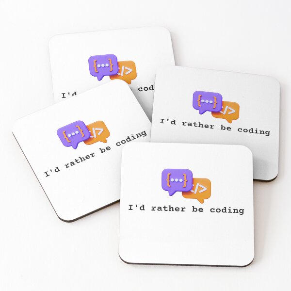 Item preview, I'd Rather Be Coding - Funny Gift for Programmers & Developers designed and sold by TheCuriousPawn.