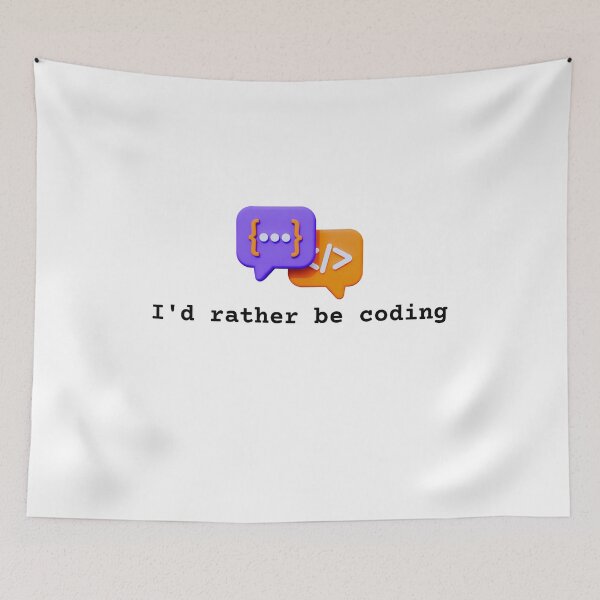 Item preview, I'd Rather Be Coding - Funny Gift for Programmers & Developers designed and sold by TheCuriousPawn.